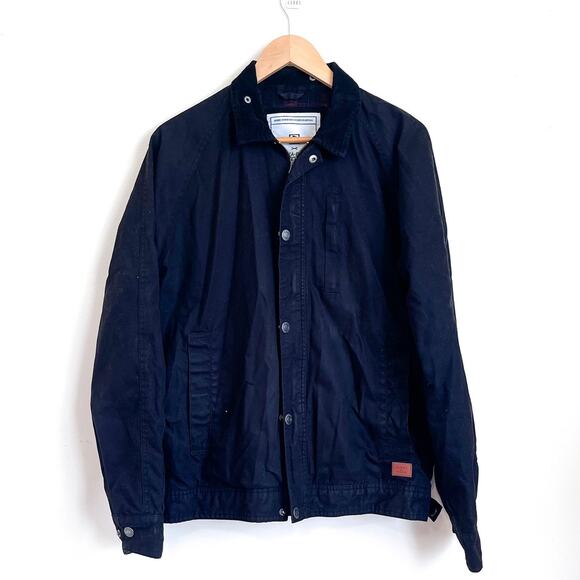 Driza-Bone Canvas Corduroy Mens Jacket Size M Black Water Wind Resistant Work - Picture 1 of 12